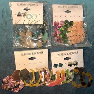 Assorted acrylic earrings